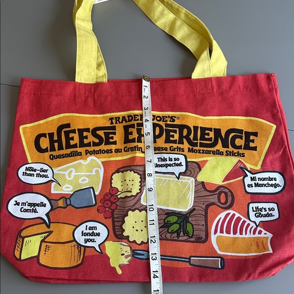 NWT Trader Joe's Cheese Experience Tote Bag Canvas - Picture 3 of 5